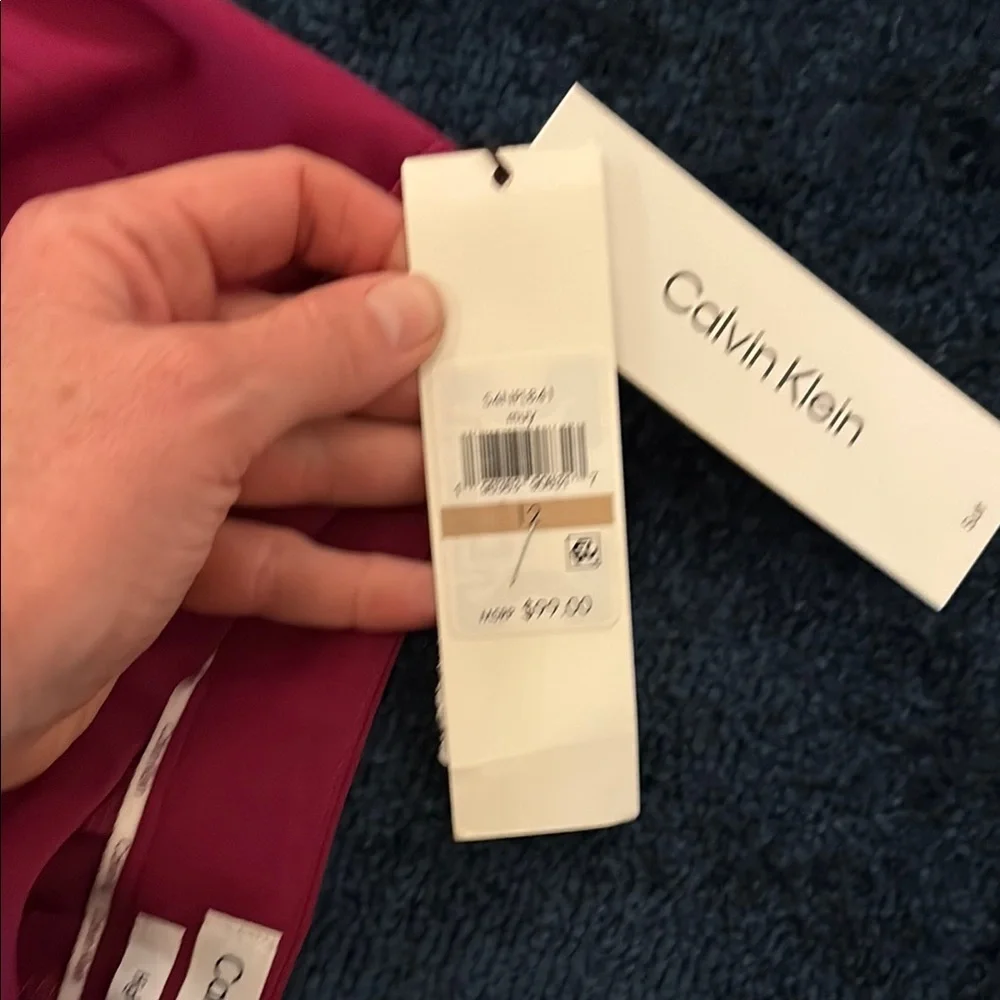 Calvin Klein Pink Ankle Cropped Pants - Picture 2 of 4